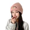 Wool Hat Female Winter Warm Knitted Hat Cute Bear Letter Autumn and Winter Student Pullover Tide