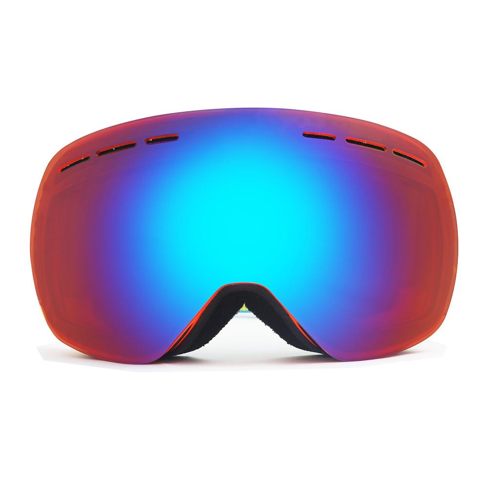 Frameless Double-Layer Anti-Fog Ski Goggles for Myopia - Windproof & Snowproof Spherical Design