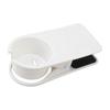(White)Cup Holder Clip Desk Side Glass Mug Bottle Clamp Stand Plastic for Home Office Storage