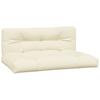 2 Piece Pallet Cushion Set Cream Fabric