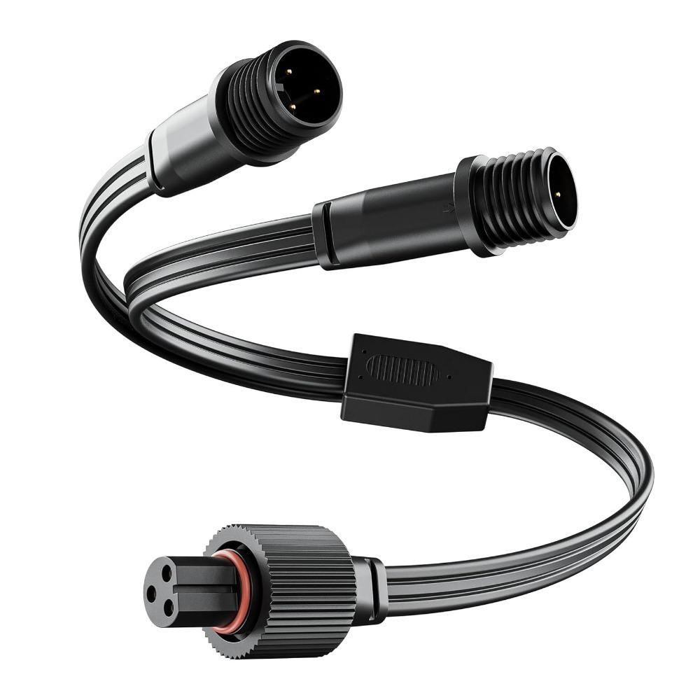 

New 706AB Y-Splitter Cable With wire buckle split into two Y-Connector Splitter extension Waterproof Waterproof Line eaves light
