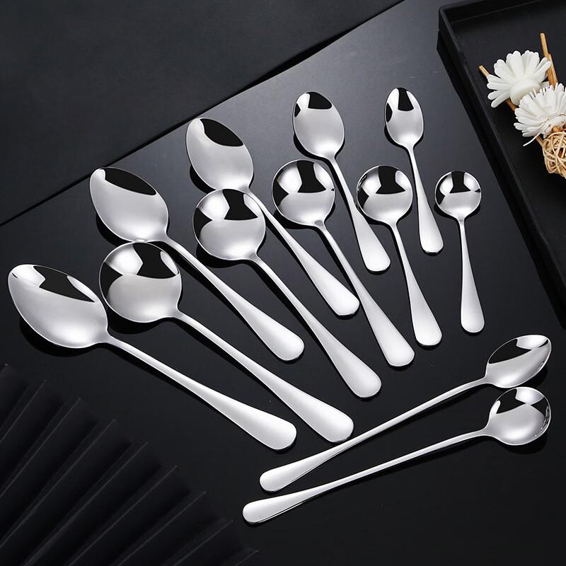 DEKEBAG 304 Stainless Steel Round Spoons