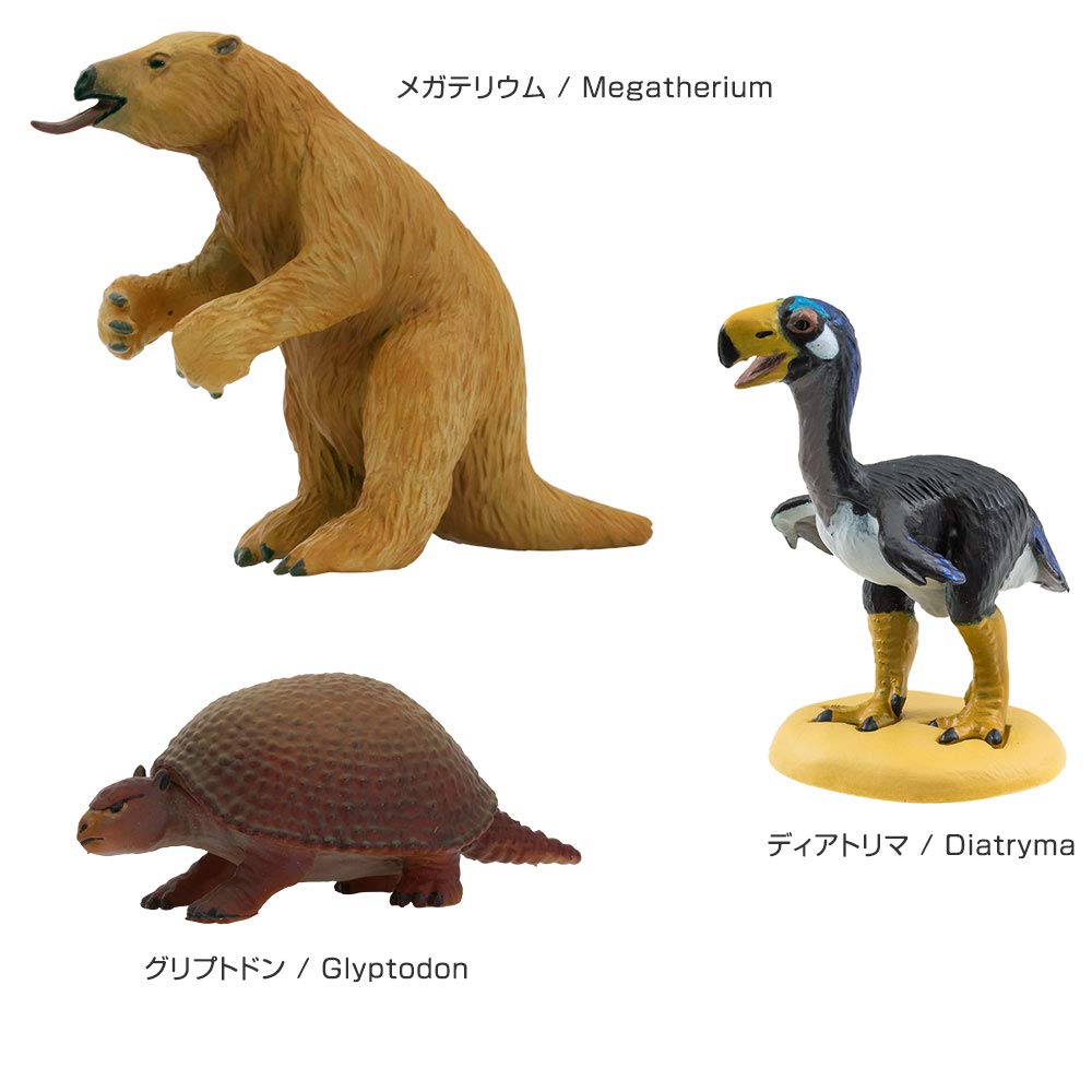 COLORATA 3D Encyclopedia Extinct Animals (Cenozoic) – Real Figure Box, 8 Figures + Multilingual Guide