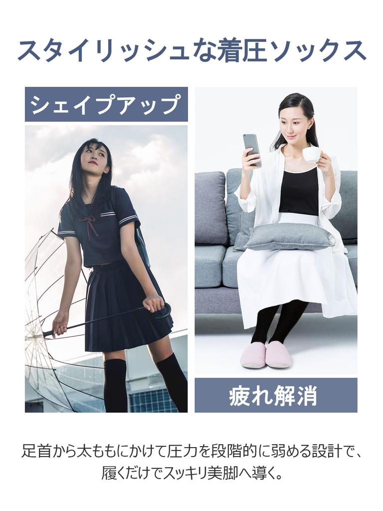 MEDIKEN Oberschenkel-Kompressions-Schlankheits-Bein-Schlank-Geh-Lymphatische Elastische Kompressionsstrümpfe zur Schwellungsentlastung Socken, Formgebend, Strümpfe, (XL)