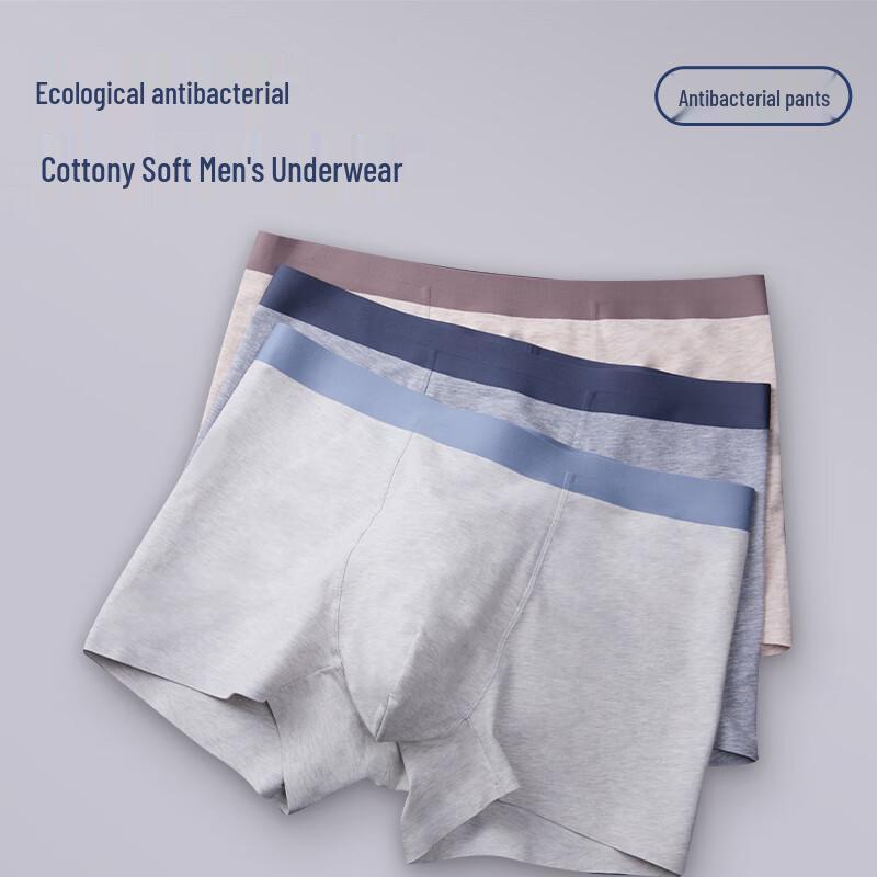 

Aixiang Men s Cotton Antibacterial Breathable Boxer Briefs 3-Pack 3XL