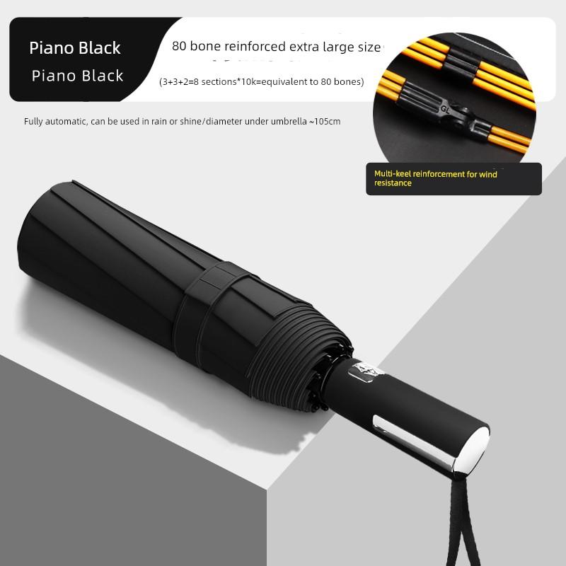Fully Automatic, Extra-Large, Thickened, Reinforced, Storm-Resistant, Dual-Purpose Sun and Rain Umbrella, Uv Protection Sunshade Umbrella for Men and