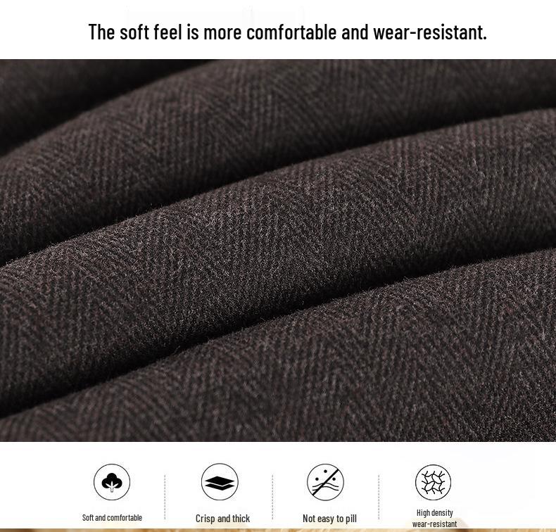 Women's Warm Plush-Lined High-Waisted Winter Pants - Casual, Loose Fit for Middle-Aged & Elderly