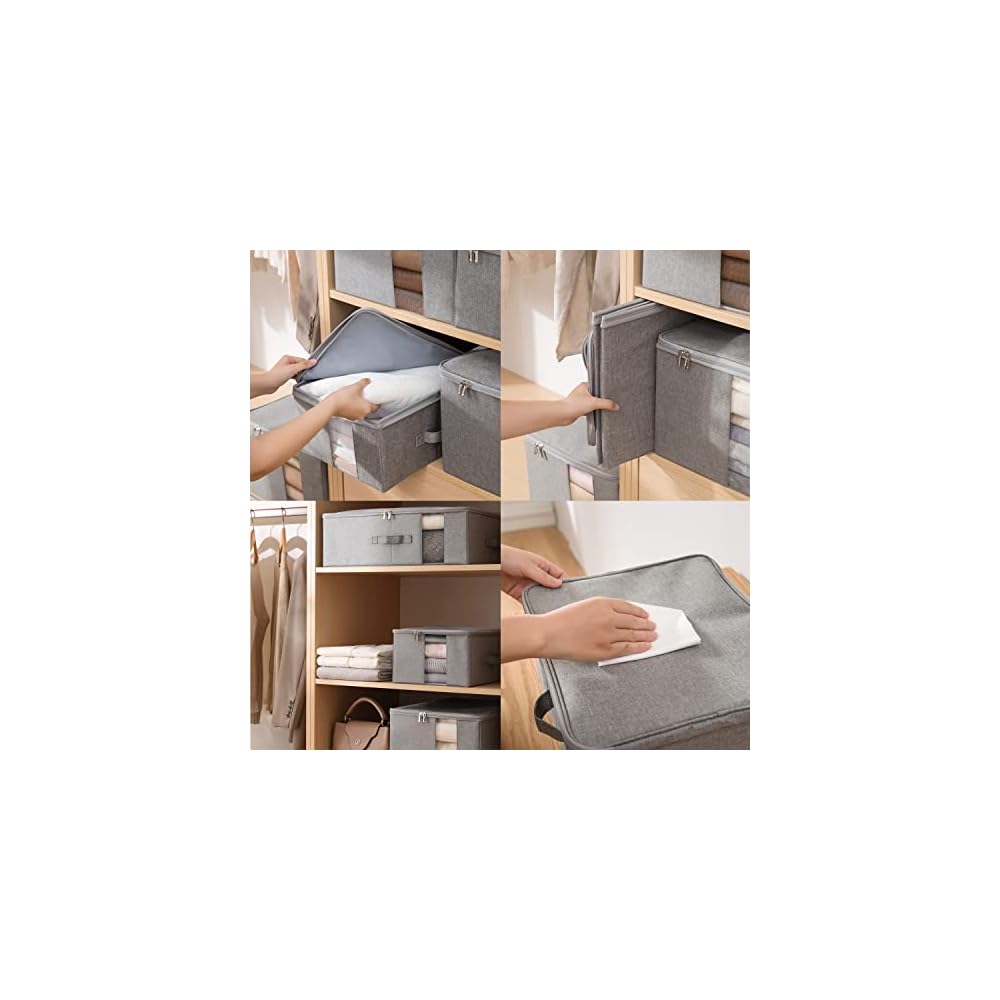 Tianzong Storage Box, Large Capacity Clothing Storage Case, with Lid, Foldable, with Handle,