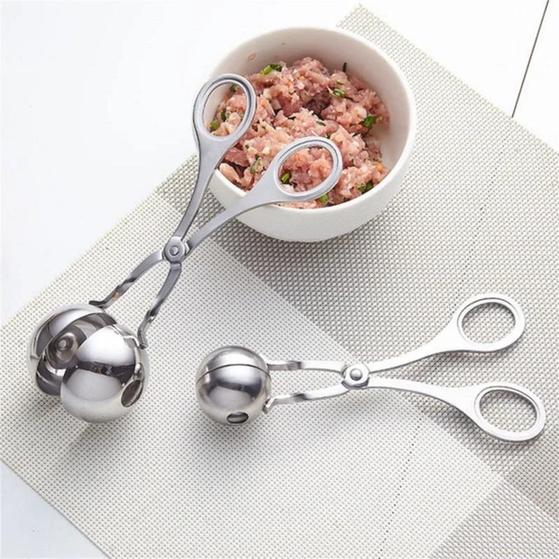 Stainless Steel Meatball Clips Meatballs Maker Tool Non Stick Stuffed Fish Ball Rice Ball Ice Cream Making Mold Kitchen Gadgets