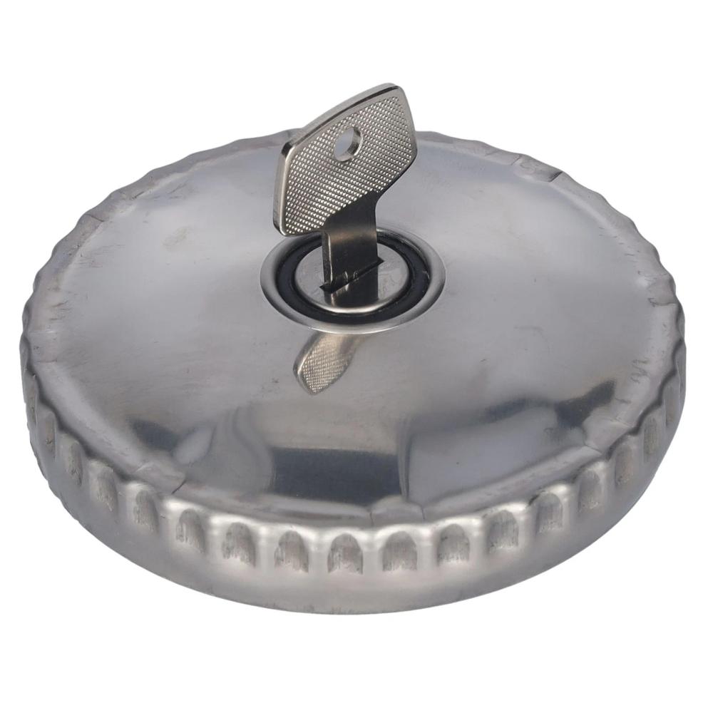 Fuel Tank Cap 88mm Chrome Universal Tank Cover Lockable With 2 Keys For Vans Tractor Truck Excavator