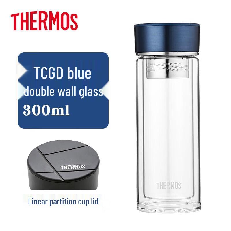THERMOS Double Wall Glass Water & Tea Bottle