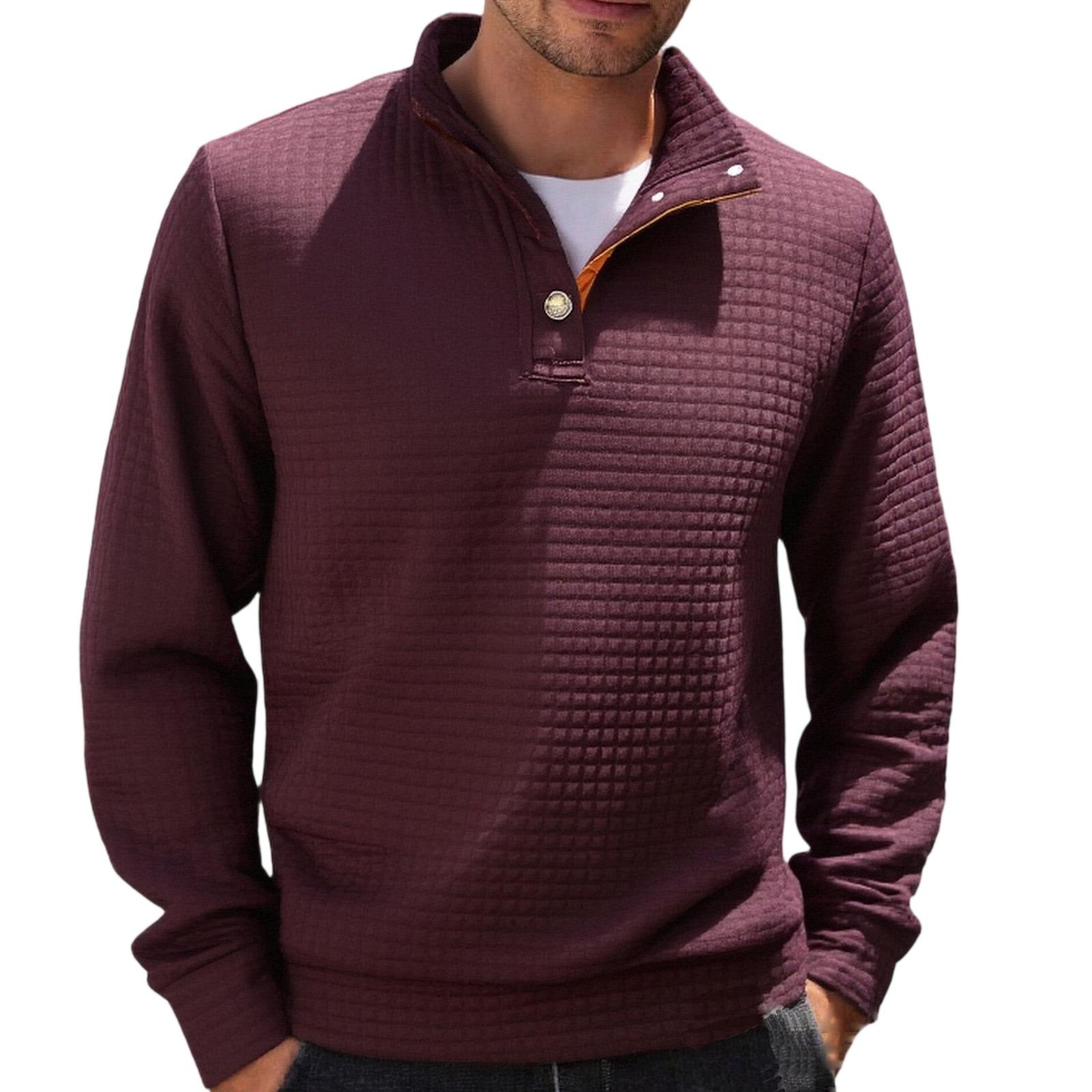 

Мужская однотонная толстовка с капюшоном на пуговицах и воротником-стойкой, мужская спортивная толстовка большого размера в стиле кэжуал XL винный