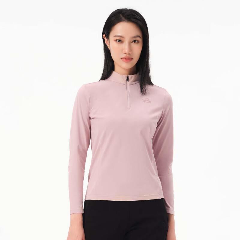 Pelliot Women s Outdoor Quick-Dry Stand-Collar Slim-Fit Sports T-Shirt S