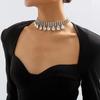 French Retro Court-Style Water Drop Diamond Choker Necklace