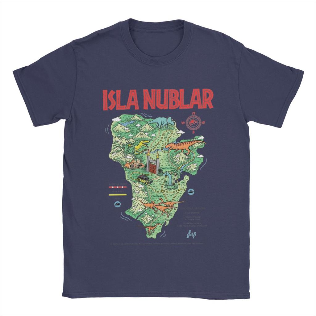 Novelty Jurassics Parks Isla Nublar T-Shirt Men Round Neck Cotton T Shirts Short Sleeve Tees Plus Size Clothing
