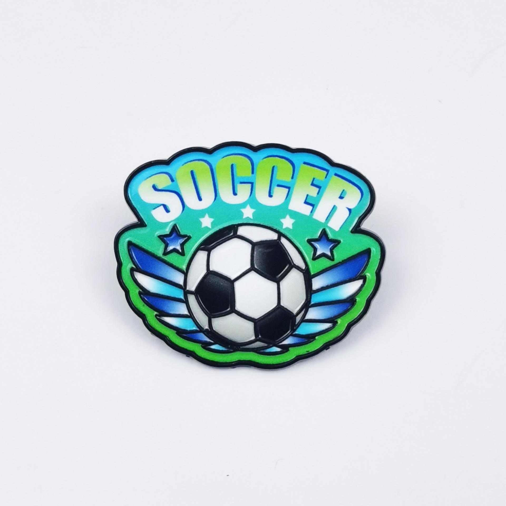 Creative Men s Cross Football Brooch: Versatile Alloy Emblem for Backpack and Clothing