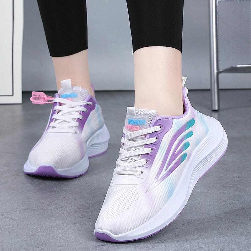 Spring and summer new breathable sports shoes platform-soled trendy women's shoes mesh women's casual single shoes women