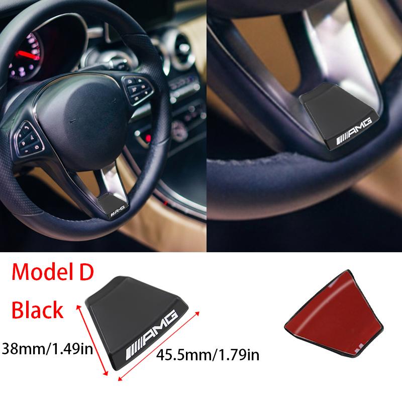 OLV5 3D Metal Car Logo Steering Wheel Sticker Decoration For Mercedes Benz AMG GLC W203 W206 W220 W205 W211 W212 W201 W210 W108 Class