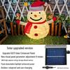 Solar Christmas Snowman and Santa String Lights for Courtyard, Villa, Garden, and Mall Holiday Decor.
