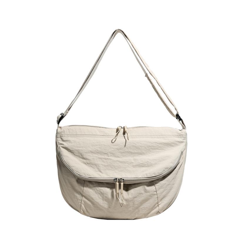 

Полукруглая сумка Модная волна Водонепроницаемая и износостойкая сумка через плечо бежевый