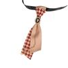 Y2K Preppy Necktie Oval Decorative Neck Tie Chic Plaid Bow Tie  JK Uniform