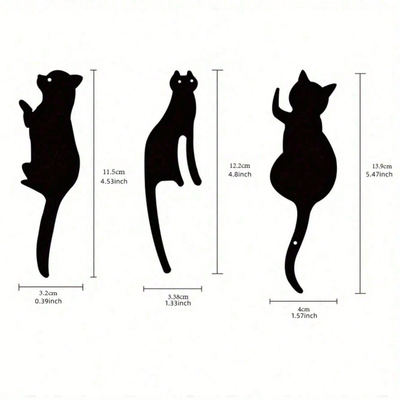 

Metal Cat Wall Art Set of 3, Cute Kitty Decor for Living Room Bedroom, Gift for Women Cat Lovers TY4282 чорний