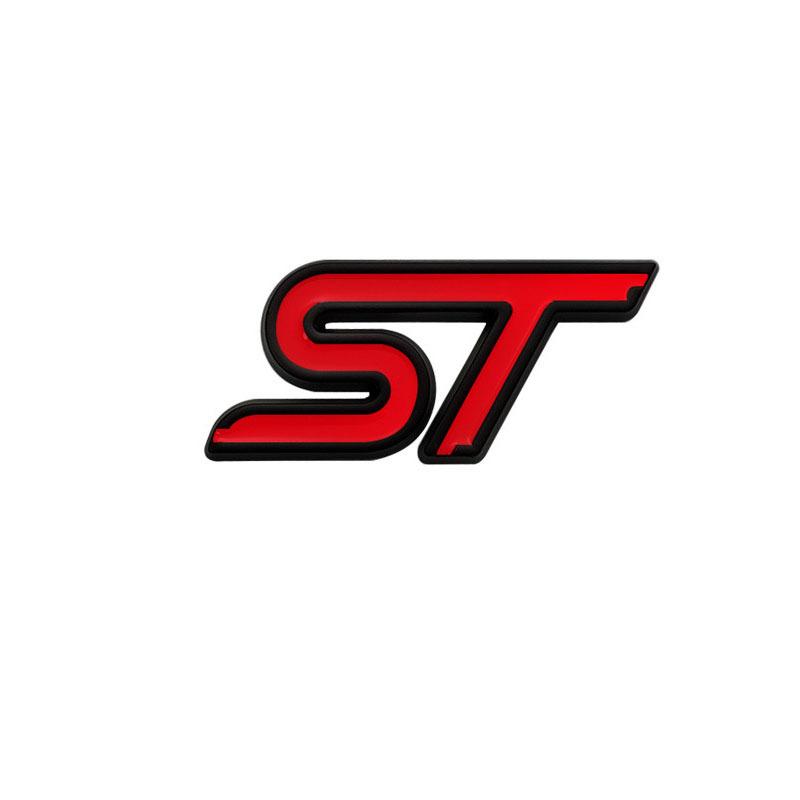 

3D Металлическая эмблема-значок решетки радиатора ST Line Наклейки на переднюю решетку, багажник автомобиля Для Focus Mondeo Fiesta Explorer Аксессуары для стайлинга красный