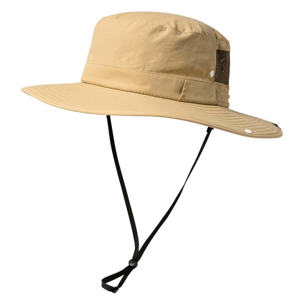 Safari Hat Adventure Hat Foldable Boonie Hat Stylish Fishing Hat Sun Hat Hat Detachable Chin Strap Spring Summer Autumn Wide Brim Military Hat UV