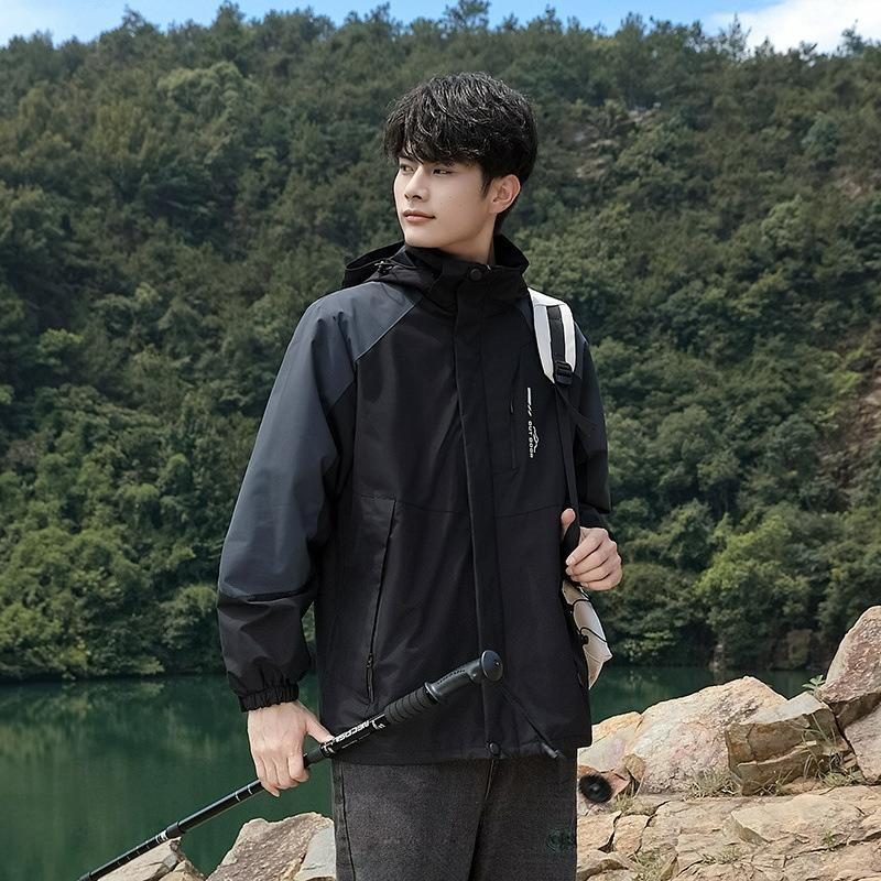 Kurtki Męskie i Damskie Wiosenne i Jesienne, Kurtki Outdoorowe, Wiatroodporne i Wodoodporne Codzienne Wszechstronne Wiatrówki, Koszulki Męskie, Mężczyźni