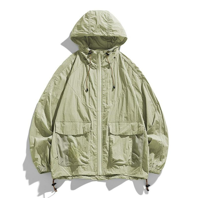 

Summer Couple Sunscreen Clothing Summer Women s Thin Breathable Anti-ultraviolet Skin Clothing Men s Mountaineering Outdoor Jacket 4XL зелений