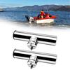 Pair Of Marine Grade 316 Stainless Steel Fishing Rod Support Fits 21mm To 32mm Rails