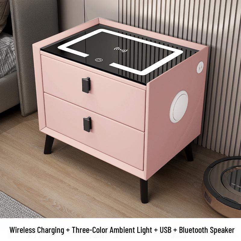 Luxe Smart Bedside Table with Wireless Charging and Storage