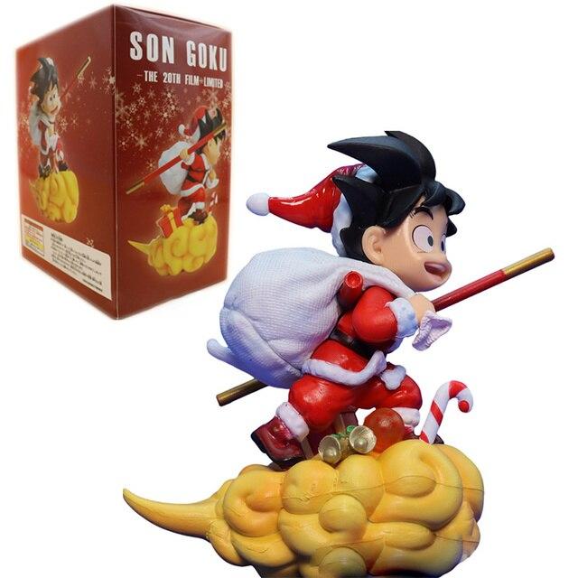 Draon Ball Action Figure Son Guku Santa Costume Figma Pvc 12cm Animation Model Collection Toys For Children Christmas Gift