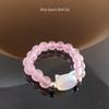 Anello con Perline Gatto: Design Testa di Gatto Bianco e Nero per Donne, Regalo Trendy e Versatile per Amiche.