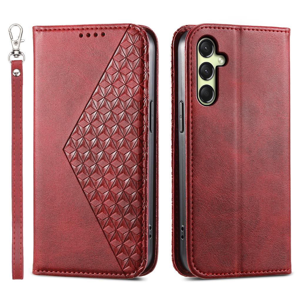 For Samsung Galaxy A16 5G/A16 4G Case Calf Texture PU Leather Phone Cover with Wallet
