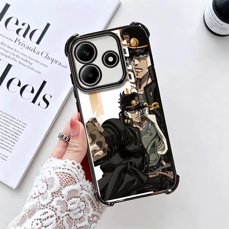 JoJo Adventure Anime Desgin Soft Phone Case For Xiaomi Redmi Note 14 15 Pro Plus 13 12 11S 11T 5G 10 9S 9 Plating Anti-Fall Fund