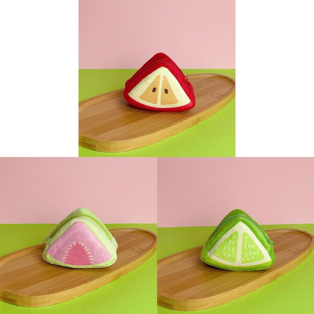 Strawberry Plush Coin Purse With 3d Fruit Design And Earphone Holder For Girls And Boys