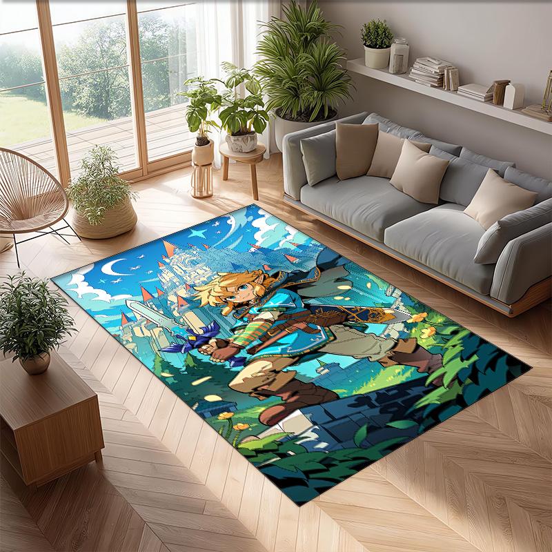 Zelda Crystal Velvet Rug, Soft Anti‑Slip Crystal Velvet Carpet for Living Room Bedroom Home Decor