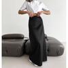Fashion New Arrival Satin Skirt Fashionable All-Match Long Skirt Solid Color High Waisted Skirt