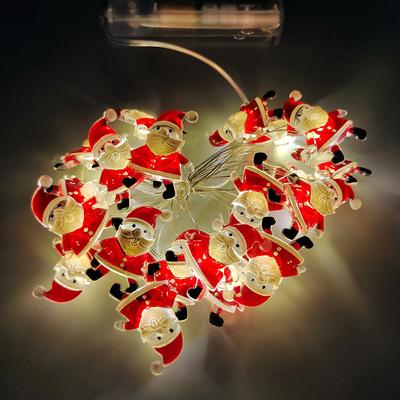 2M 20Leds Christmas Light String Santa Claus Snowflake Led Light Xmax Garland Light Ornament Kids Gift Christmas Decoration 2024