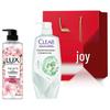 shampoo 700g + body wash 550g set with red bag