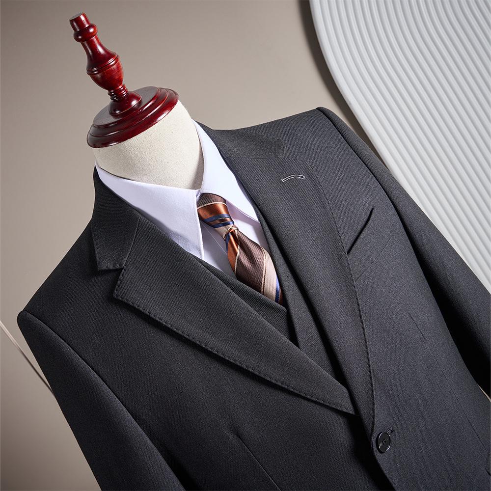 Luxury Men's Custom Suit Set - Tencel Cotton Wool Blend, Fine Twill Fabric, Business Formal Wear.
