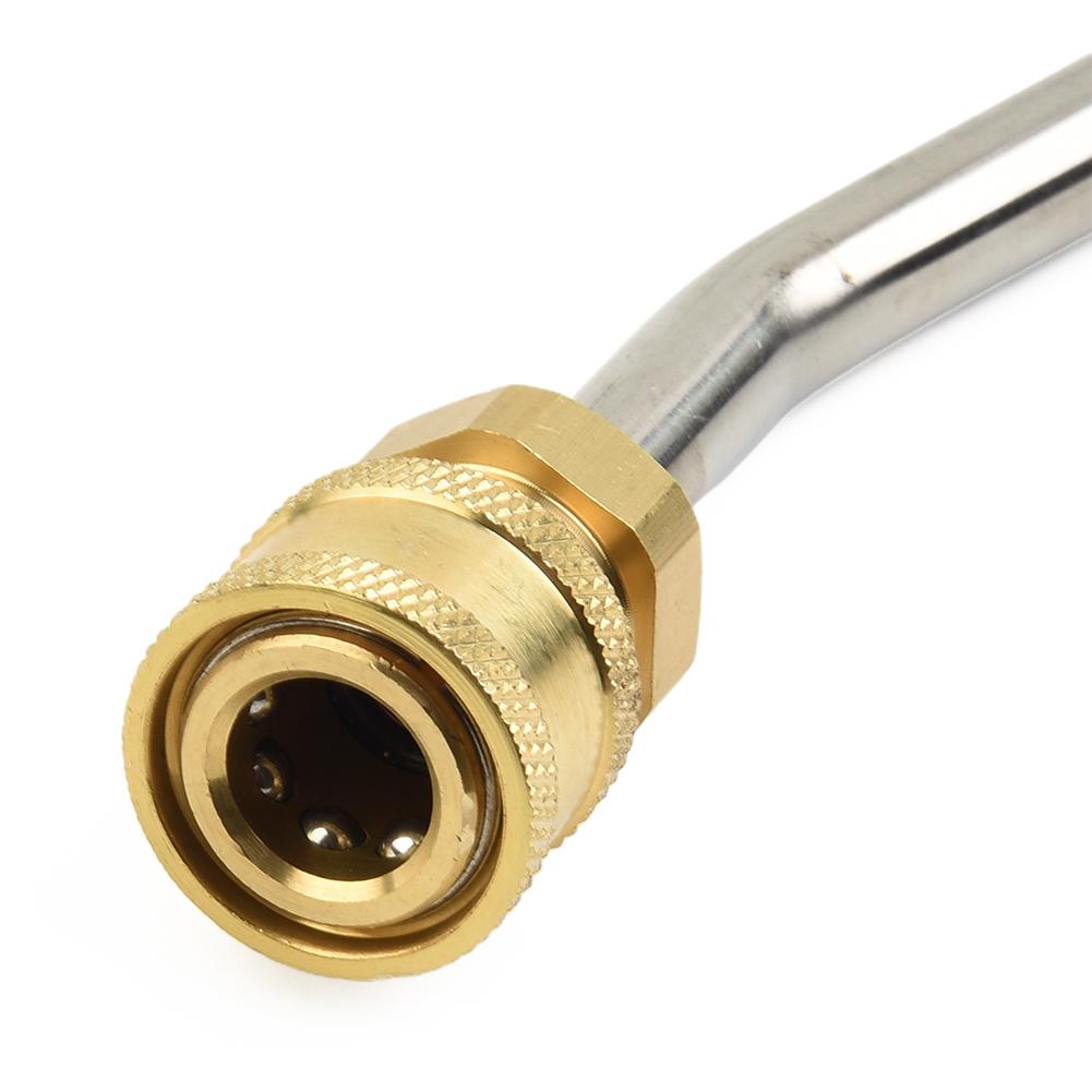 

High Quality Turbo Nozzle Washer Kit Spray Nozzle Stainless Steel 1/4 Quick Connect Bent Rod Cleaner Accessories Easy Connect 17cmpercent6.69inche