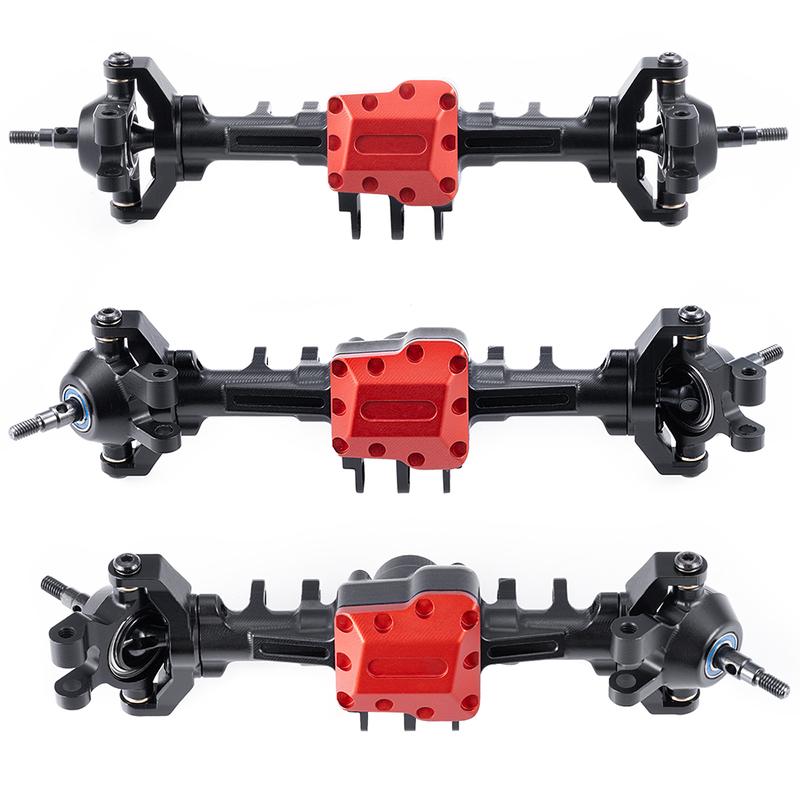 YEAHRUN Aluminum Extended Front Rear Axles for 1/18 RC Micro Crawler Car TRX4M Defender Bronco High Trail K10 Parts