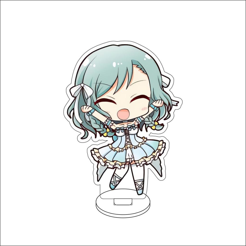 10CM Anime BanG Dream! Figure Stand Model Tsukushi Futaba/Nanami Hiromachi/Mashiro Kurata Cute Desk Decor Standing Sign Gifts