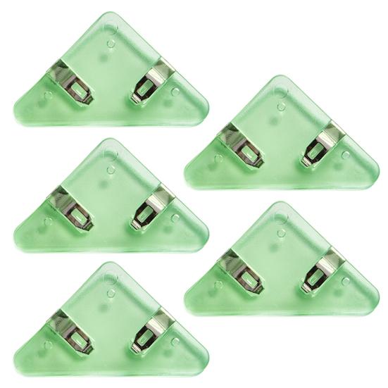 5Pcs Transparent Triangle Corner Clips Prevent Book Curling Multifunctional Document File Book Page Corner Clips Students Supplies