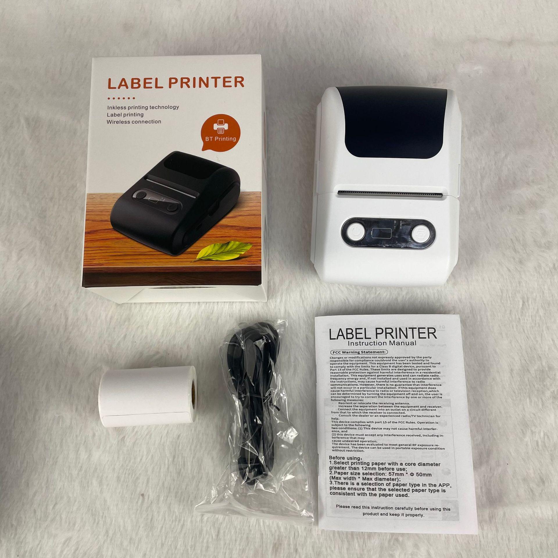 Bluetooth Portable Mini Thermal Label Printer for Home, Handheld for Receipts & Barcodes