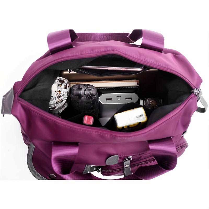 Large Capacity Casual Nylon Tote - Women's Fashion Shoulder Bag with Multiple Pockets and Adjustable Strap