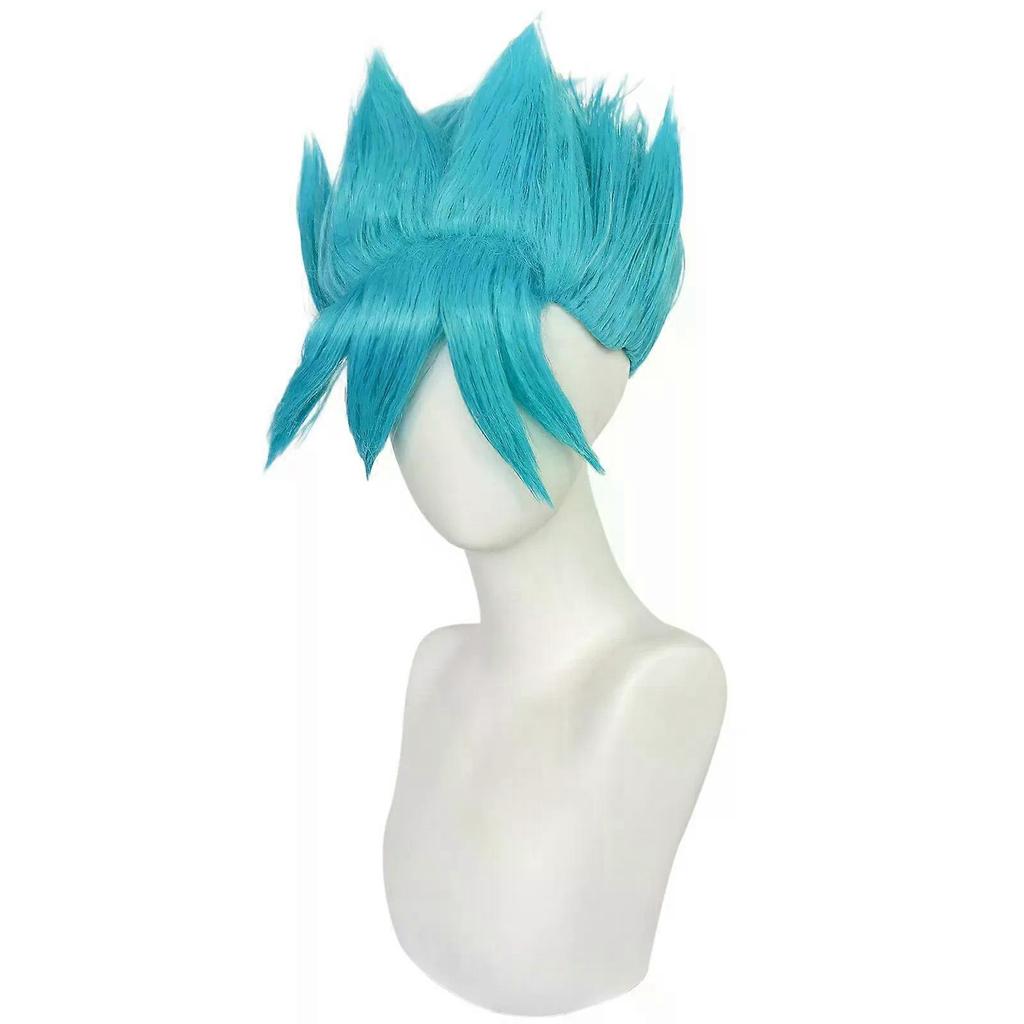 unique 8Inch Synthetic Short Blue Adults Prince's wig Cosplay Wig for Halloween Thanksgiving Day Christmas