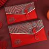 New Year Blessing Words Brocade Red Envelope Brocade Cloth Tassel New Year Money Bag  Party Gifts